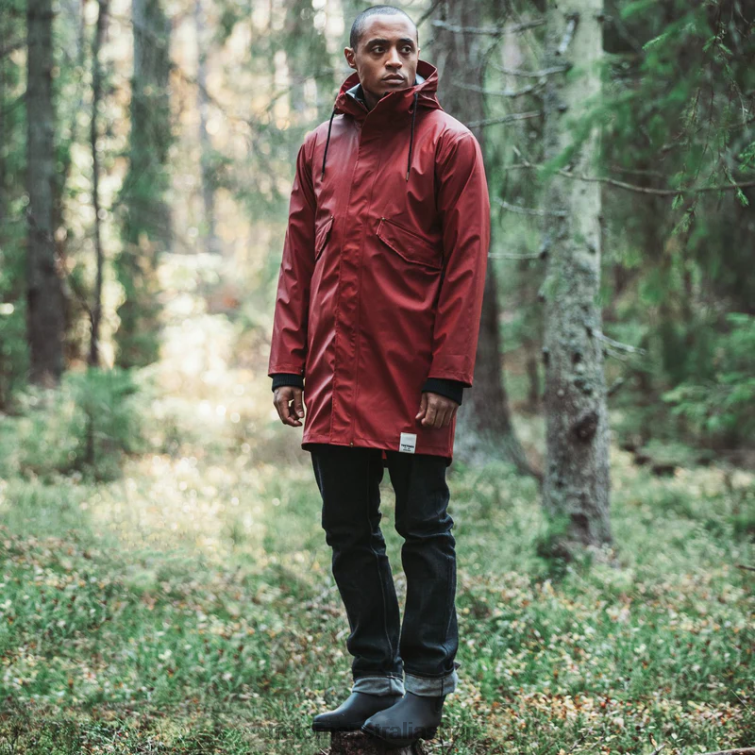 AU Tretorn PU Parka Oak/Red LL84F26 Clothing