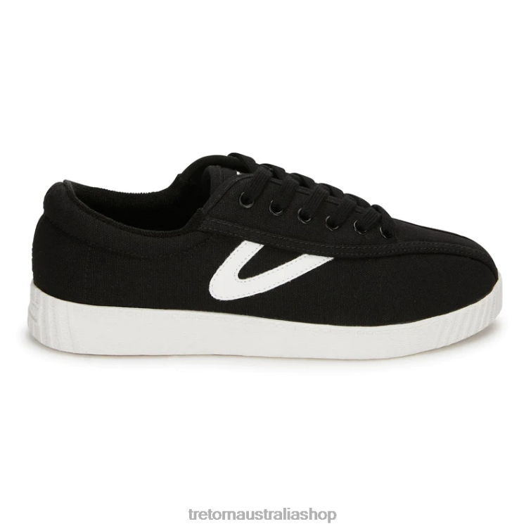 AU Tretorn Nylite Plus Canvas Black/White LL84F4 Footwear