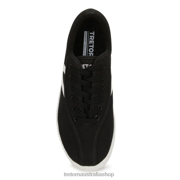 AU Tretorn Nylite Plus Canvas Black/White LL84F4 Footwear