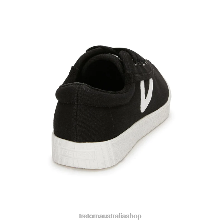 AU Tretorn Nylite Plus Canvas Black/White LL84F4 Footwear
