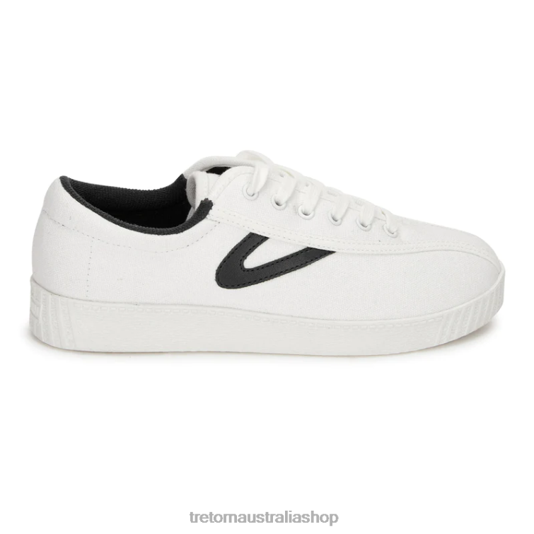 AU Tretorn Nylite Plus Canvas White/Black LL84F14 Footwear