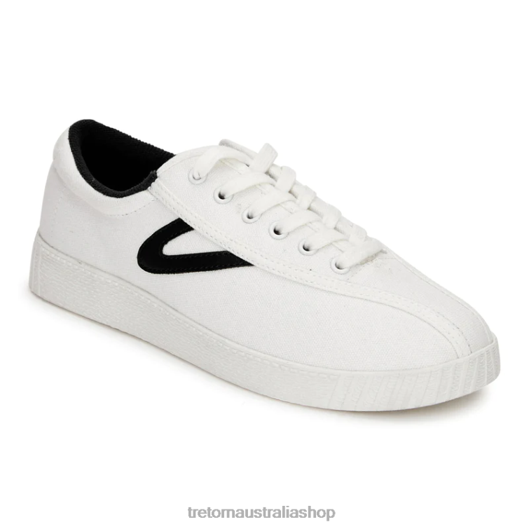 AU Tretorn Nylite Plus Canvas White/Black LL84F14 Footwear