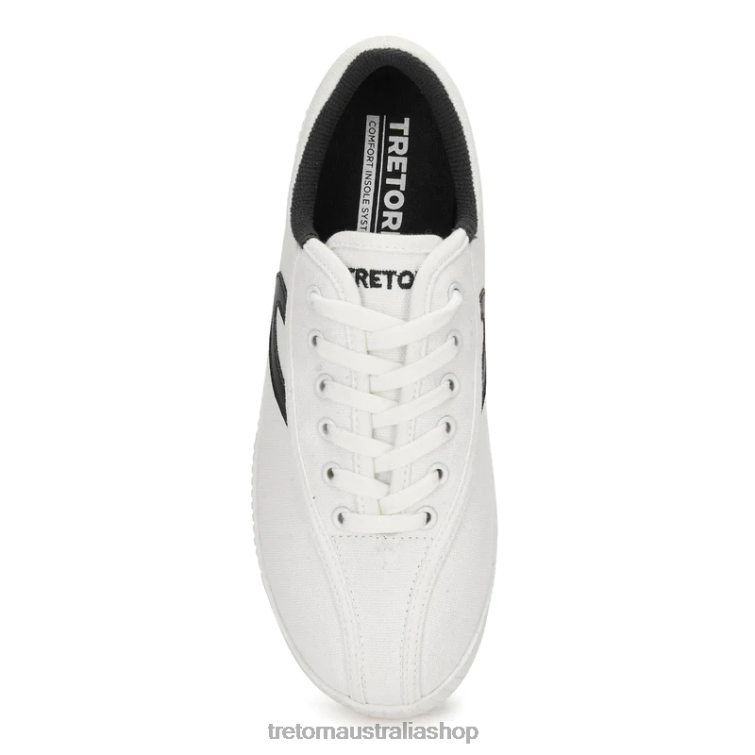 AU Tretorn Nylite Plus Canvas White/Black LL84F14 Footwear