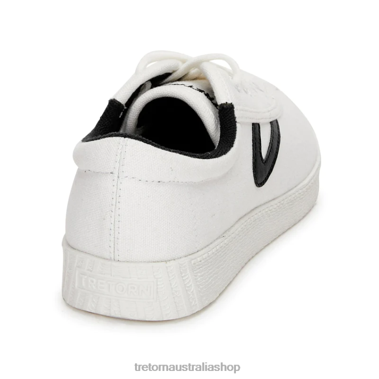 AU Tretorn Nylite Plus Canvas White/Black LL84F14 Footwear