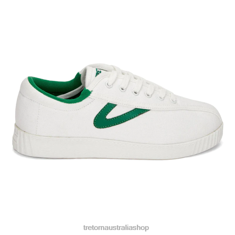 AU Tretorn Nylite Plus Canvas White/Green LL84F18 Footwear