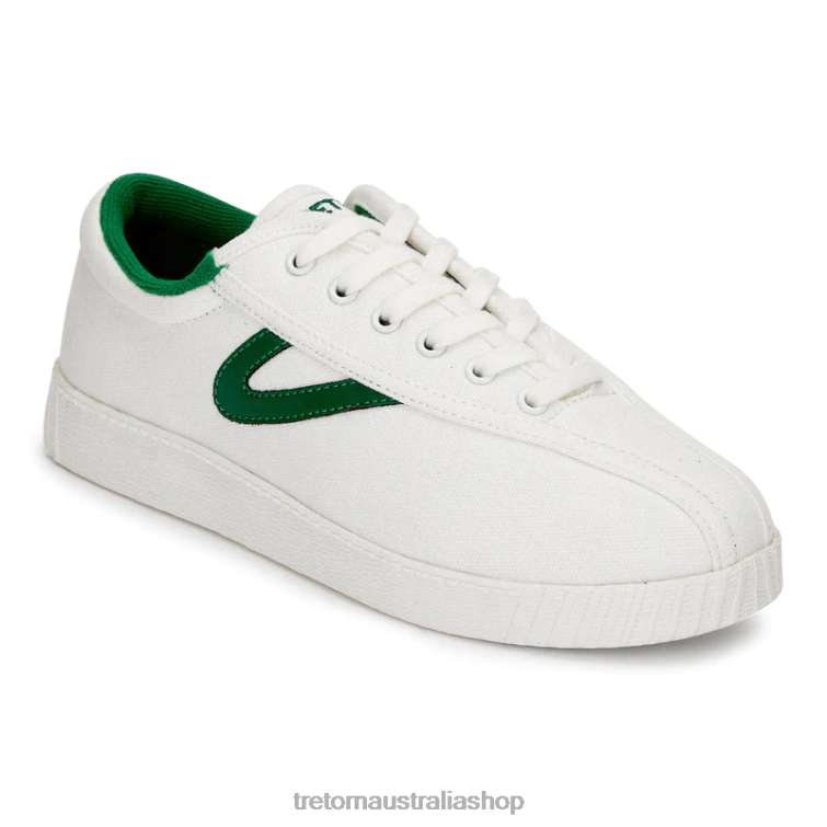 AU Tretorn Nylite Plus Canvas White/Green LL84F18 Footwear