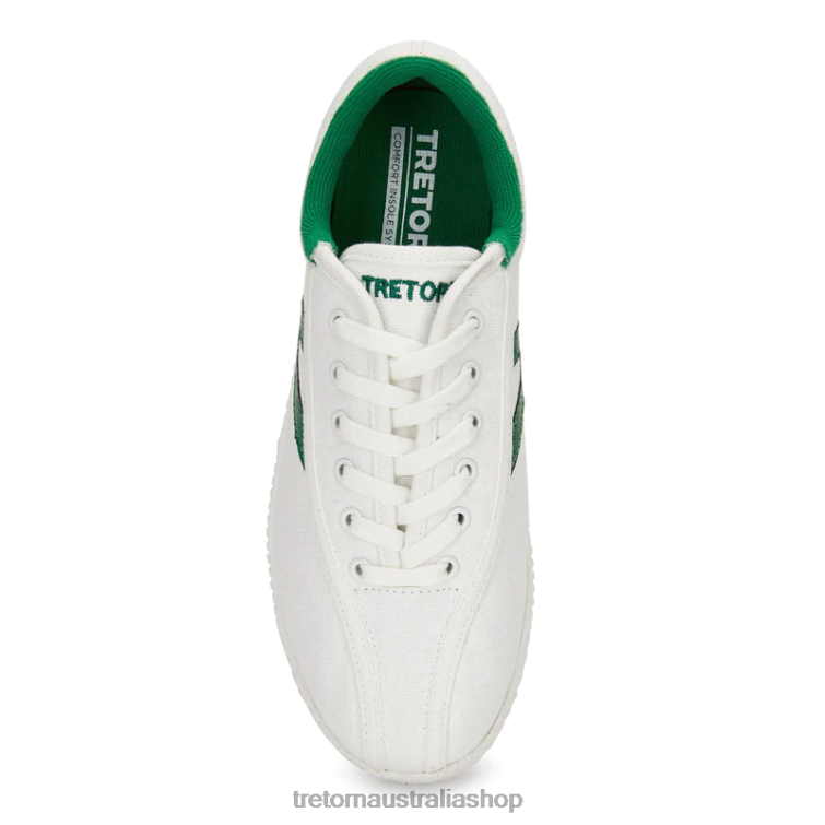 AU Tretorn Nylite Plus Canvas White/Green LL84F18 Footwear