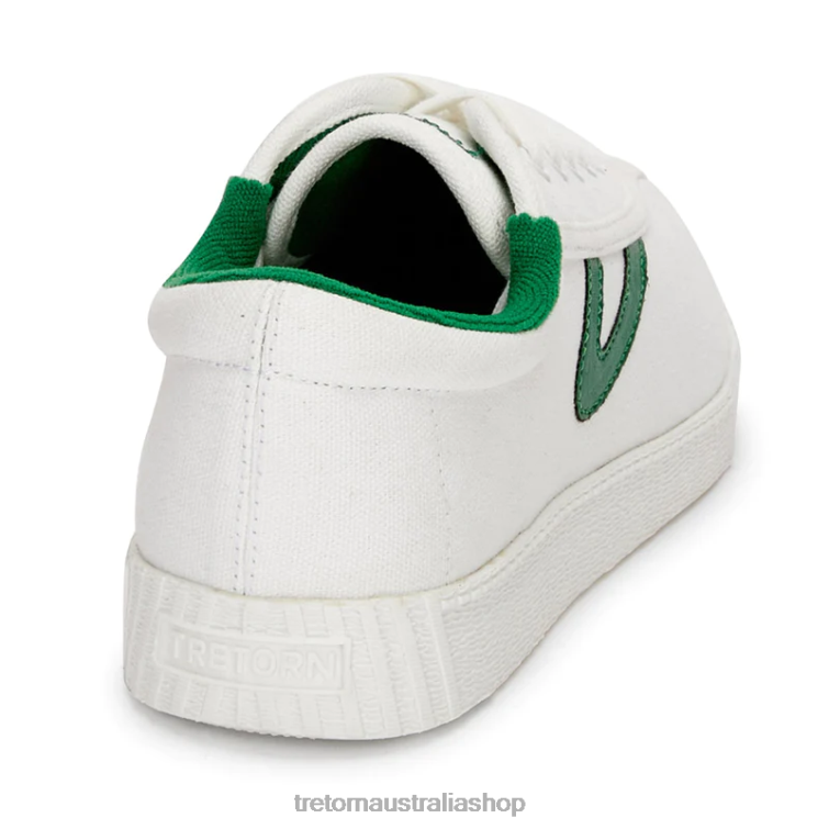 AU Tretorn Nylite Plus Canvas White/Green LL84F18 Footwear