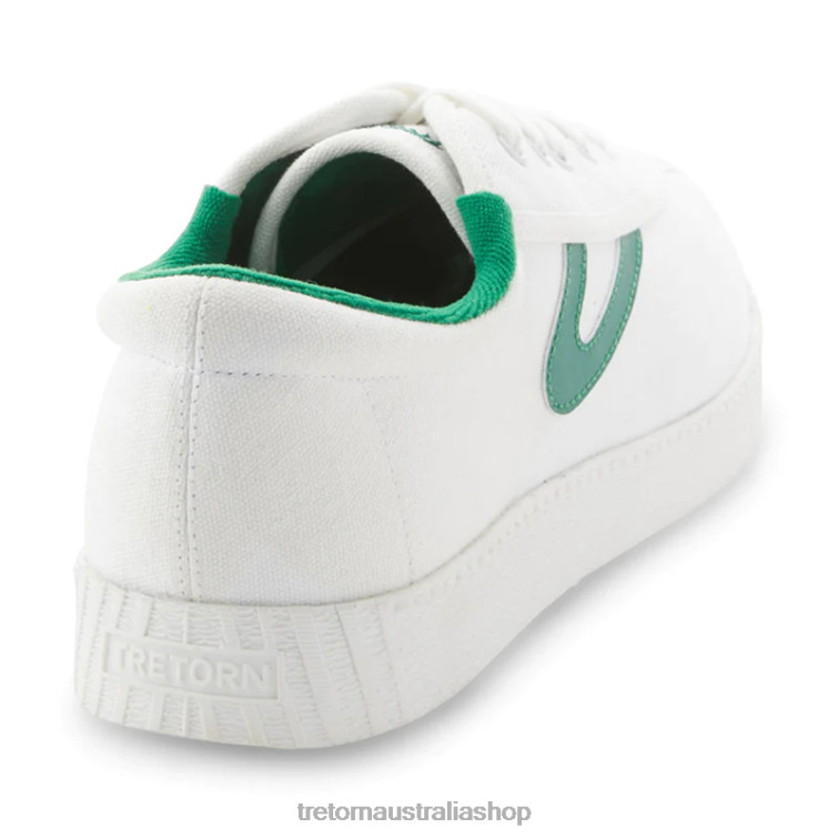 AU Tretorn Nylite Plus Canvas White/Green LL84F18 Footwear