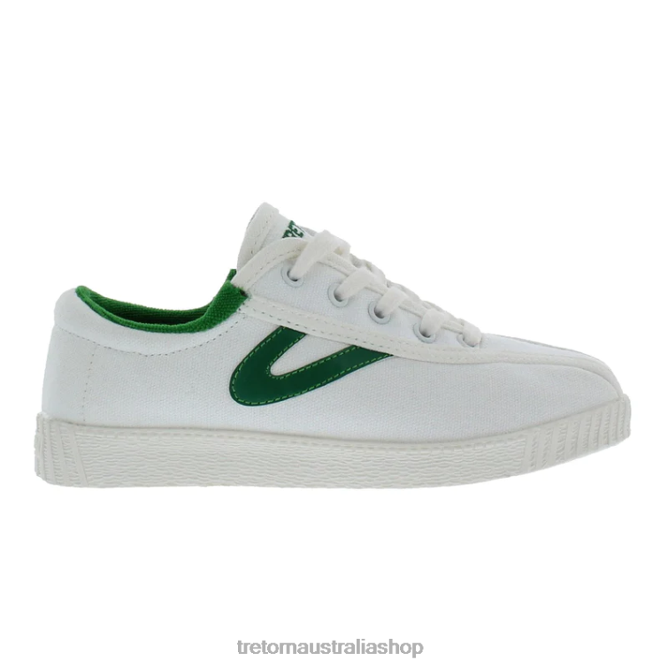 AU Tretorn Nylite Plus Canvas White/Green LL84F22 Footwear