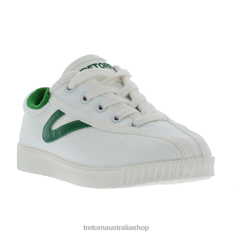 AU Tretorn Nylite Plus Canvas White/Green LL84F22 Footwear