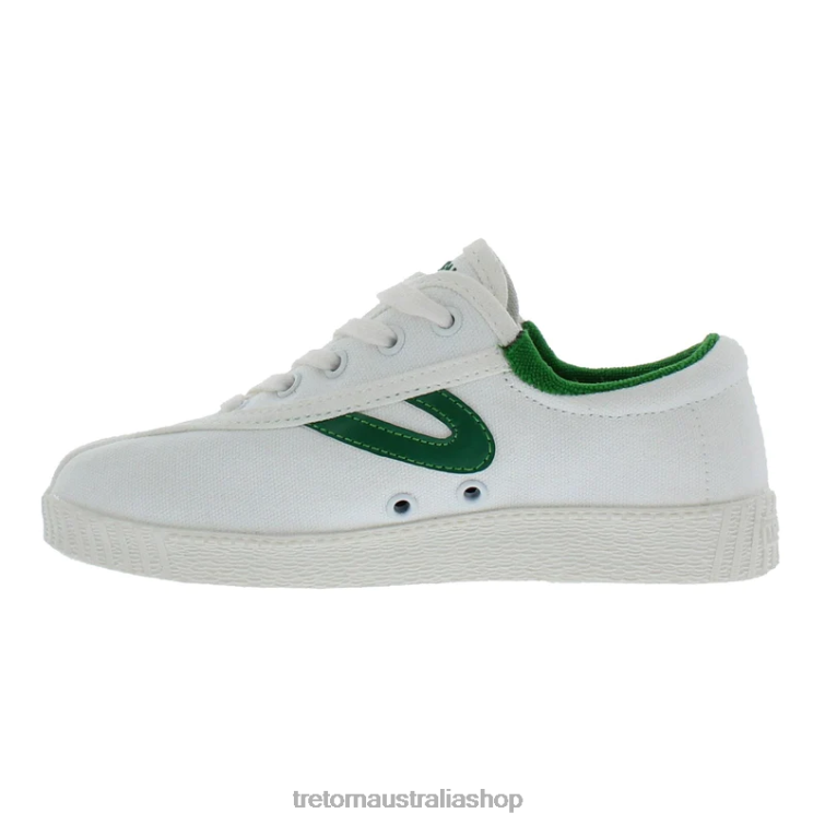 AU Tretorn Nylite Plus Canvas White/Green LL84F22 Footwear