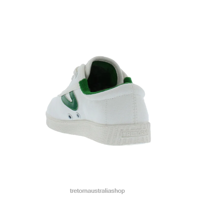 AU Tretorn Nylite Plus Canvas White/Green LL84F22 Footwear