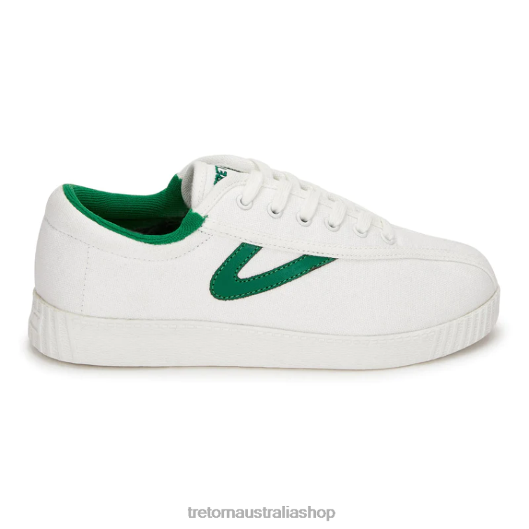 AU Tretorn Nylite Plus Canvas White/Green LL84F6 Footwear