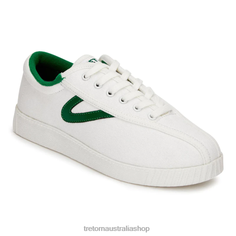 AU Tretorn Nylite Plus Canvas White/Green LL84F6 Footwear