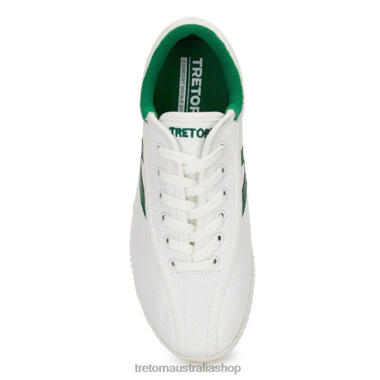AU Tretorn Nylite Plus Canvas White/Green LL84F6 Footwear