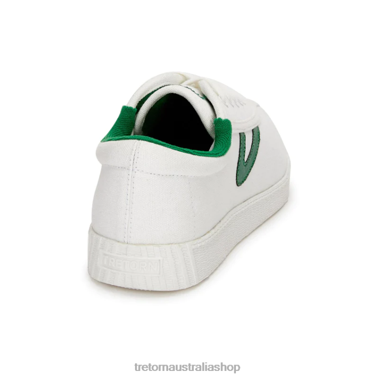 AU Tretorn Nylite Plus Canvas White/Green LL84F6 Footwear