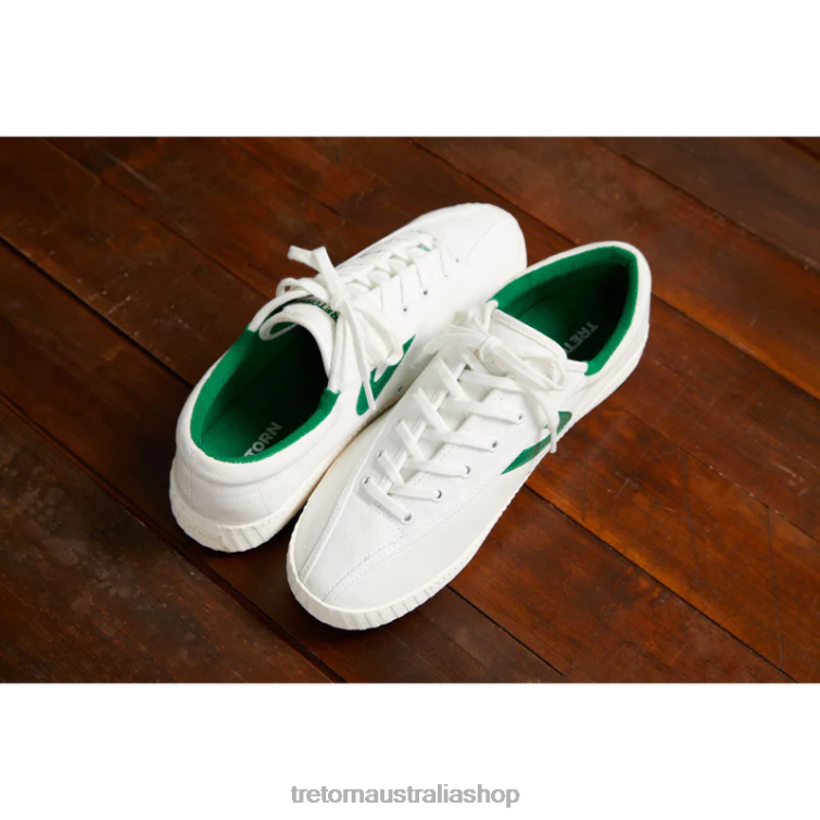 AU Tretorn Nylite Plus Canvas White/Green LL84F6 Footwear