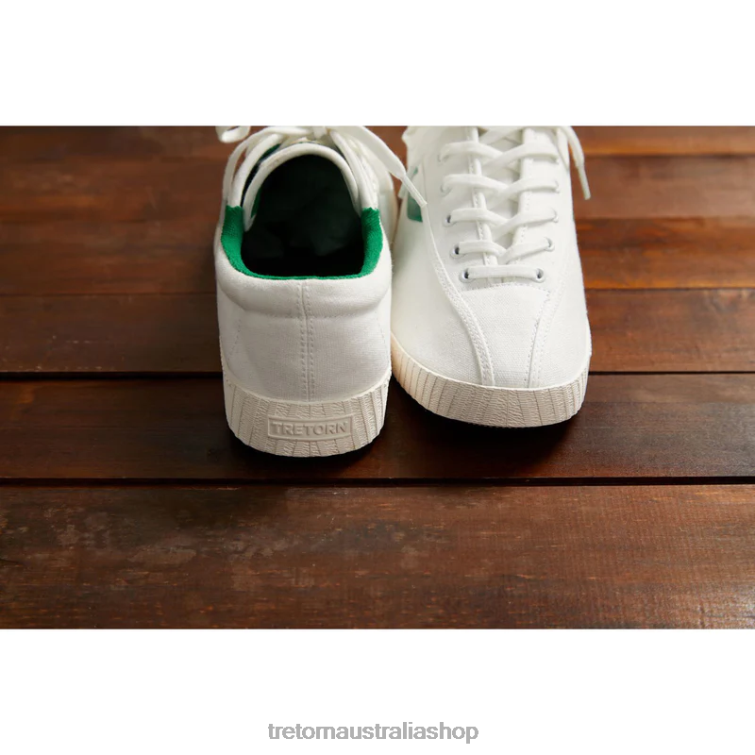 AU Tretorn Nylite Plus Canvas White/Green LL84F6 Footwear
