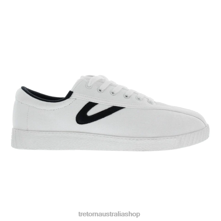 AU Tretorn Nylite Plus Canvas White/Navy LL84F15 Footwear