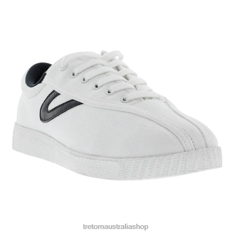 AU Tretorn Nylite Plus Canvas White/Navy LL84F15 Footwear