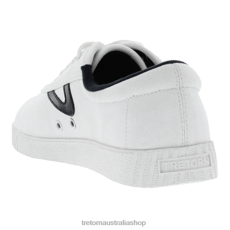 AU Tretorn Nylite Plus Canvas White/Navy LL84F15 Footwear