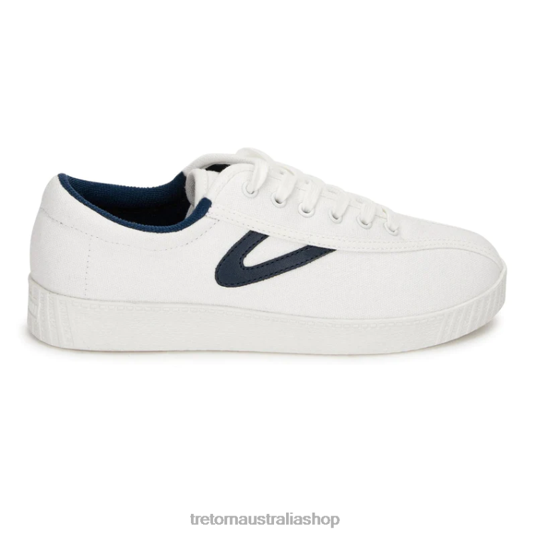 AU Tretorn Nylite Plus Canvas White/Navy LL84F3 Footwear