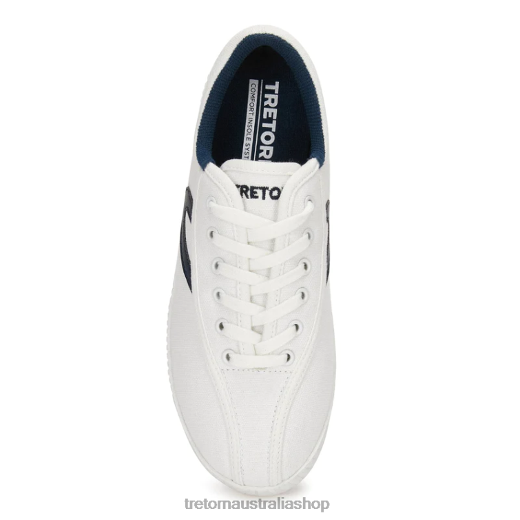 AU Tretorn Nylite Plus Canvas White/Navy LL84F3 Footwear