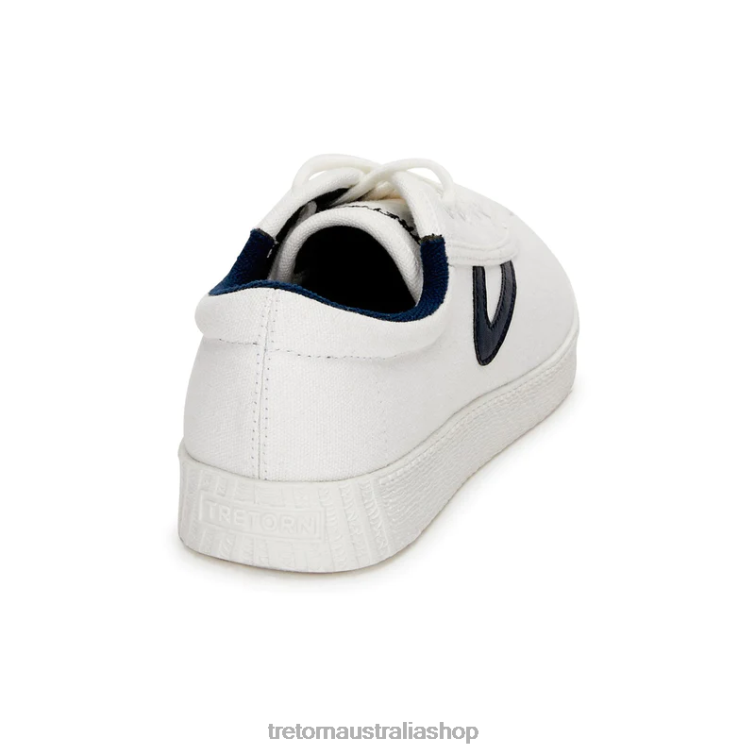 AU Tretorn Nylite Plus Canvas White/Navy LL84F3 Footwear