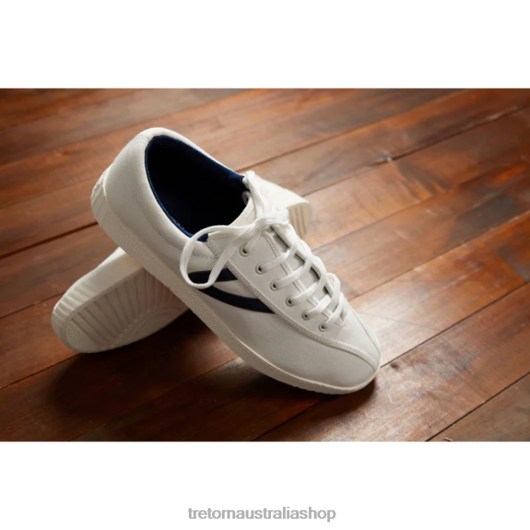 AU Tretorn Nylite Plus Canvas White/Navy LL84F3 Footwear