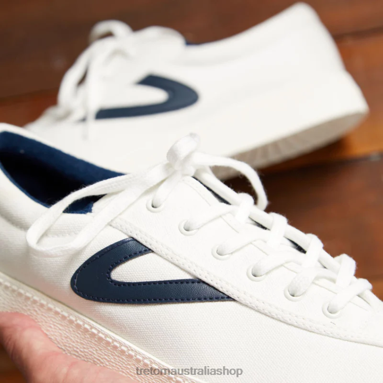 AU Tretorn Nylite Plus Canvas White/Navy LL84F3 Footwear