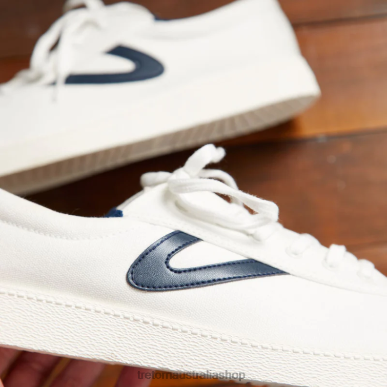 AU Tretorn Nylite Plus Canvas White/Navy LL84F3 Footwear