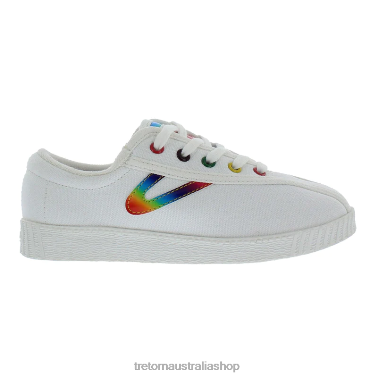 AU Tretorn Nylite Plus Canvas White/Rainbow LL84F23 Footwear