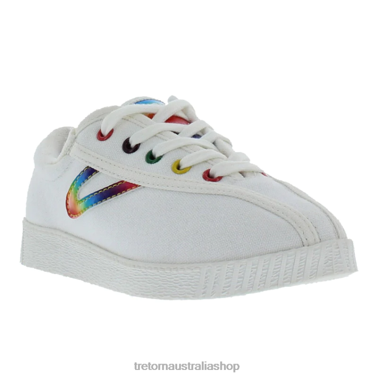 AU Tretorn Nylite Plus Canvas White/Rainbow LL84F23 Footwear