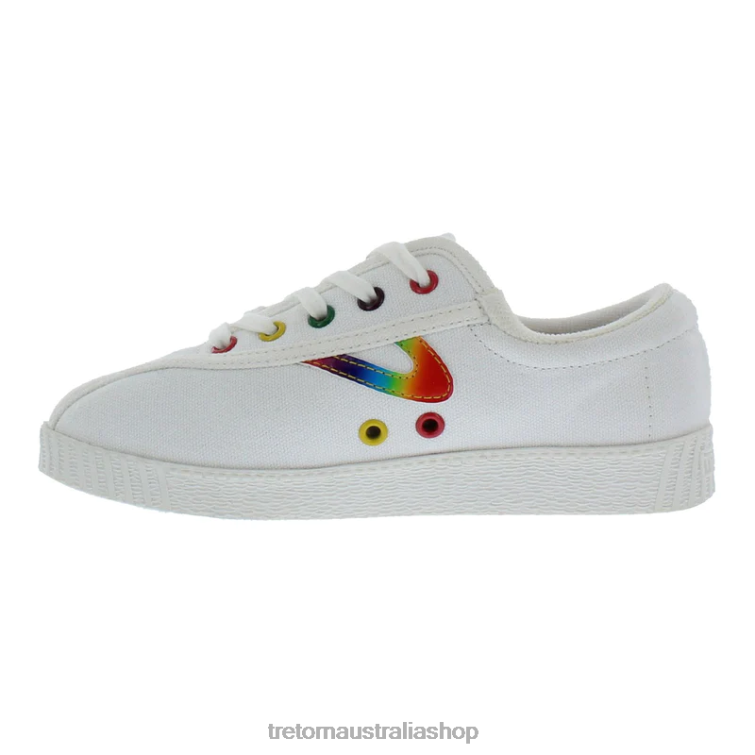 AU Tretorn Nylite Plus Canvas White/Rainbow LL84F23 Footwear