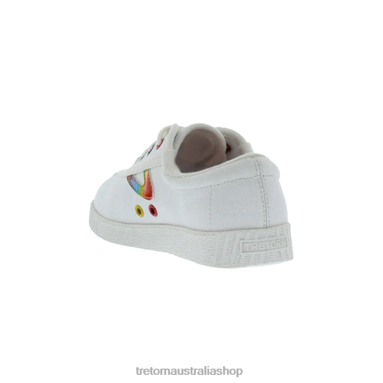 AU Tretorn Nylite Plus Canvas White/Rainbow LL84F23 Footwear