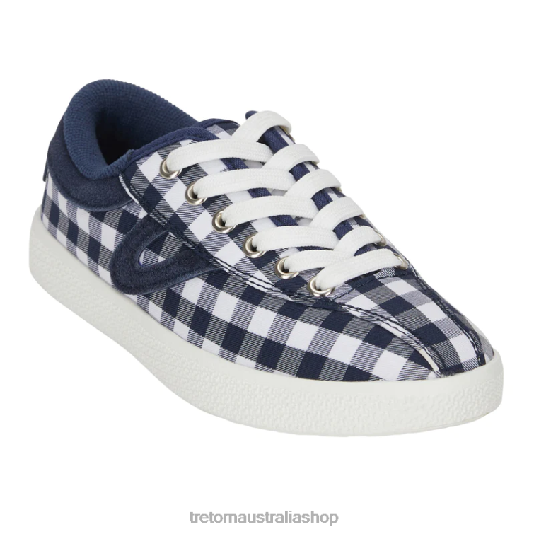 AU Tretorn x Draper James Nylite Plus Canvas White/Nassau Navy Dolly Check LL84F20 Footwear
